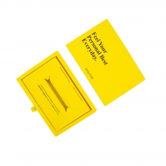 Minimalist Yellow Artcard Box with Ribbon Pull Tab