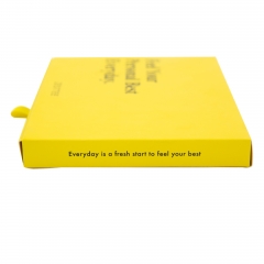 Minimalist Yellow Artcard Box with Ribbon Pull Tab