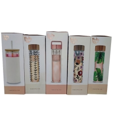 Pinky Up Glass Travel Infuser Mug Corrugated Window Box