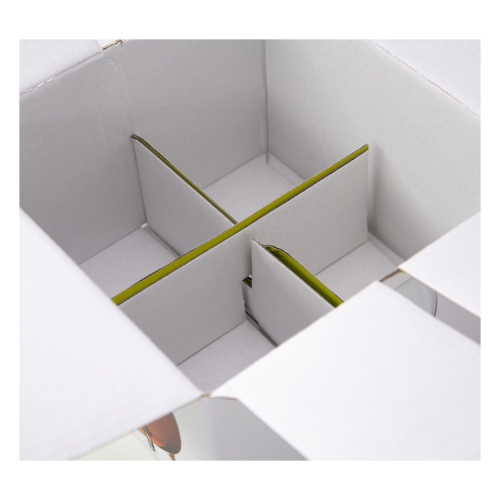 Foldable Corrugated Box With Internal Dividers