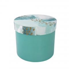 Decorative Round Rigid Boxes with Art Prints
