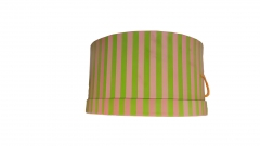 Pinky Up Pink Green Stripe Round Rigid Box