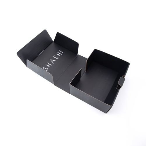 SHASHI Black Corrugated Foldable Packaging Box