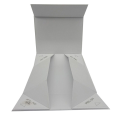 Matte White Foldable Magnetic Rigid Gift Box