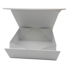 Matte White Foldable Magnetic Rigid Gift Box