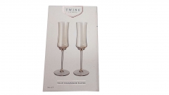 TWINE Amber Tinted Tulip Wine Glasses Corrugated Packaging Box