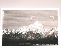 MR WEST Cafe Bar Mountain Landscape Postcard