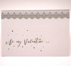 Elegant Lace Valentine Greeting Paper Card