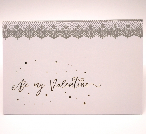 Elegant Lace Valentine Greeting Paper Card