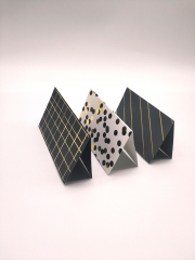 Tented Fold-Out Black and White with Gold Accent Paper Cards