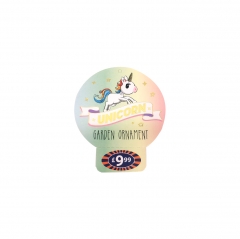 Unicorn Garden Ornament Rainbow Hang Tag