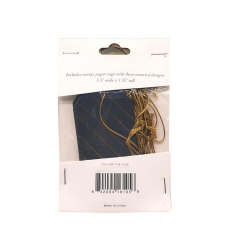 Assorted Metallic Gold Grid, Dot & Stripe Gift Hang Tags