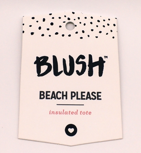BLUSH Insulated Tote Product Hang Tag