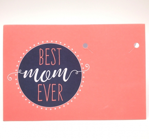Mother’s Day Themed Coral Paper Greeting Card