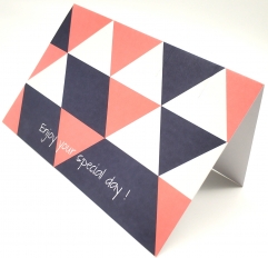 Modern Geometric "Enjoy Your Special Day!" Fold-Out Card