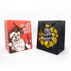 Santa & Hops Design Beer Pack Paper Gift Bags