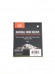 Foster & Rye Black Baseball Wine Holder Hang Tag