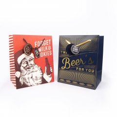 Santa & Hops Design Beer Pack Paper Gift Bags