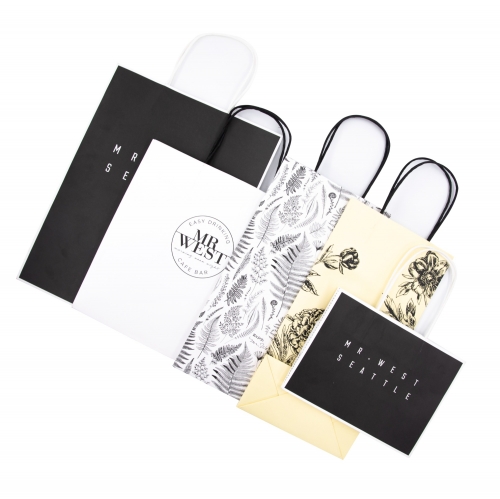 MR WEST Seattle and Floral Pattern Gift Bags