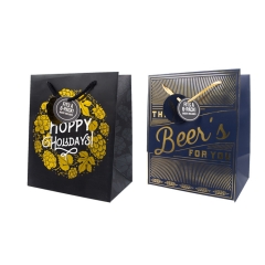 Santa & Hops Design Beer Pack Paper Gift Bags