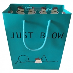 Funny “Just Blow” Birthday Cake Print Packing Bag