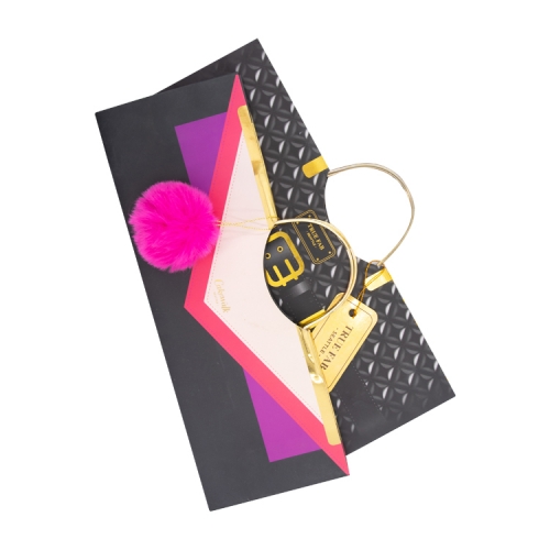 Gold Handle Wine Bottle Gift Bags with Luxury Prints