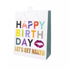 Humorous Party-Themed Gift Tote with Rope Handle