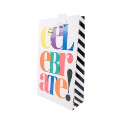 Assorted Festive Gift Bags with Glitter and Foil Designs