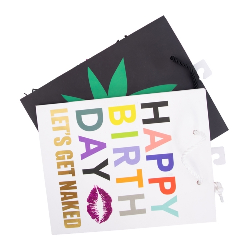 Humorous Party-Themed Gift Tote with Rope Handle