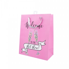 Humorous Party-Themed Gift Tote with Rope Handle