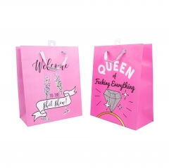Humorous Party-Themed Gift Tote with Rope Handle