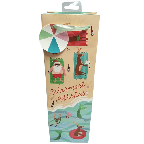 Beach Themed Wine Bottle Gift Bag