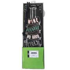 Funny Wine Quote Chalkboard-Style Wine Bottle Gift Bag