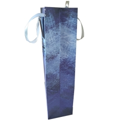 Gradient Blue Snowflake Wine Gift Bag
