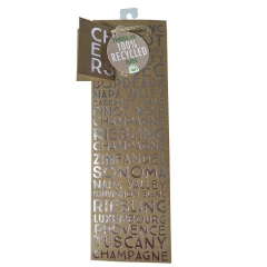 Eco-Friendly Recycled Paper Wine Gift Bag with Typography Print