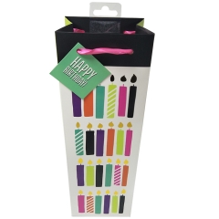 Happy Birthday Candle Print Gift Bag