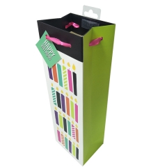 Happy Birthday Candle Print Gift Bag