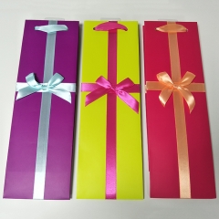 Vibrant Ribbon-Bow Single Wine Gift Bag