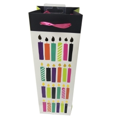 Happy Birthday Candle Print Gift Bag