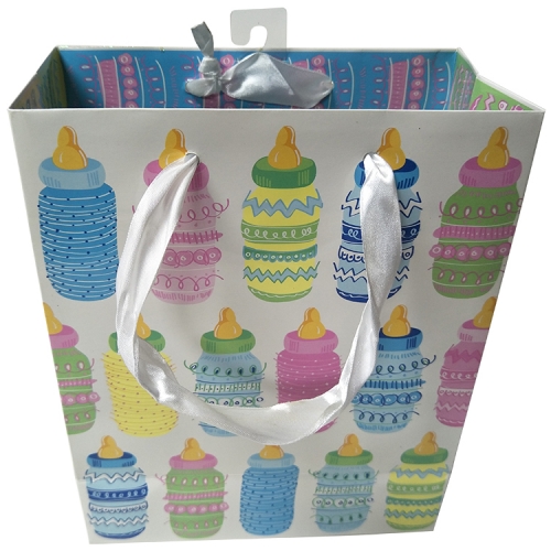 Newborn Baby Bottle Themed Paper Gift Bag