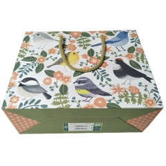 Garden Bird Pattern Paper Gift Bag