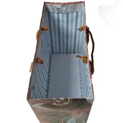 Abstract Art Marble Gift Bag with Striped Interior