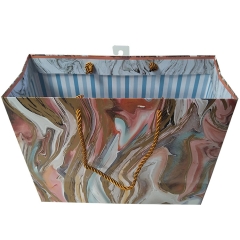 Abstract Art Marble Gift Bag with Striped Interior