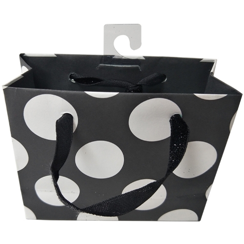 Mini Black & White Polka Dot Gift Bag