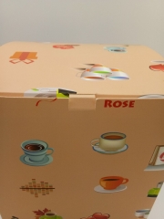 Cafe Theme Gift Packaging Box with Bicycle and Cupcake Print