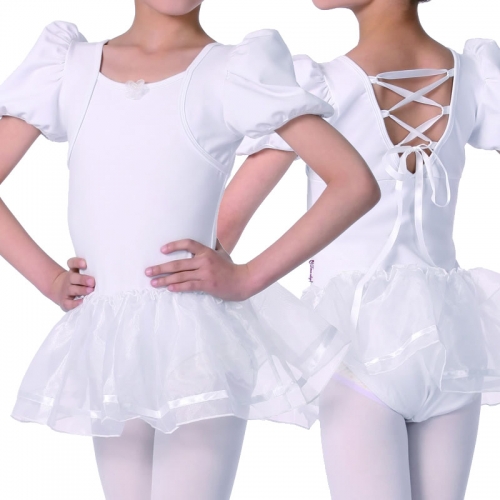 Child Puff Sleeve Skirted Leotard