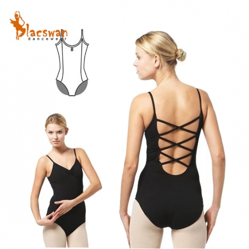 Adult Camisole Leotard with crisscross scoop back