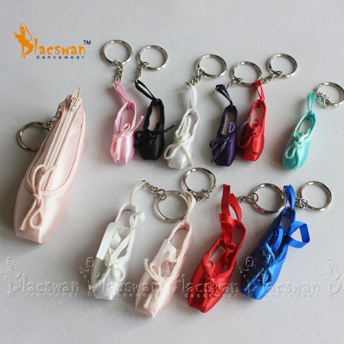 Ballet Shoes Dancer Silver Stainless Steel Keyring – Ballerina Pointe Keychain Fob