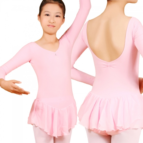 Child Long Sleeve Skirted Leotard