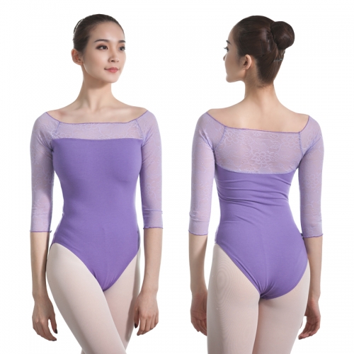 Adult 3/4 Sleeve Lace Leotard